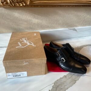 Christian Louboutin Black Leather Men's Oxfords